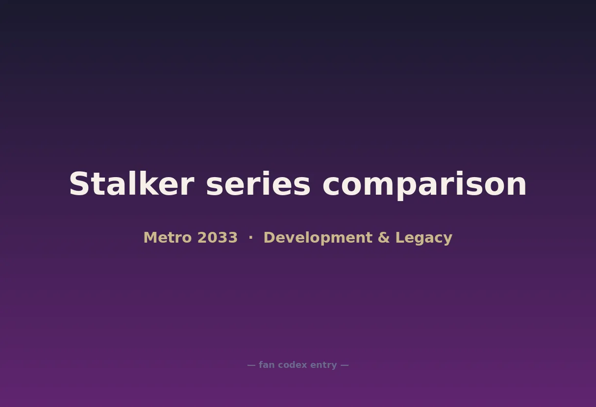Stalker series comparison
